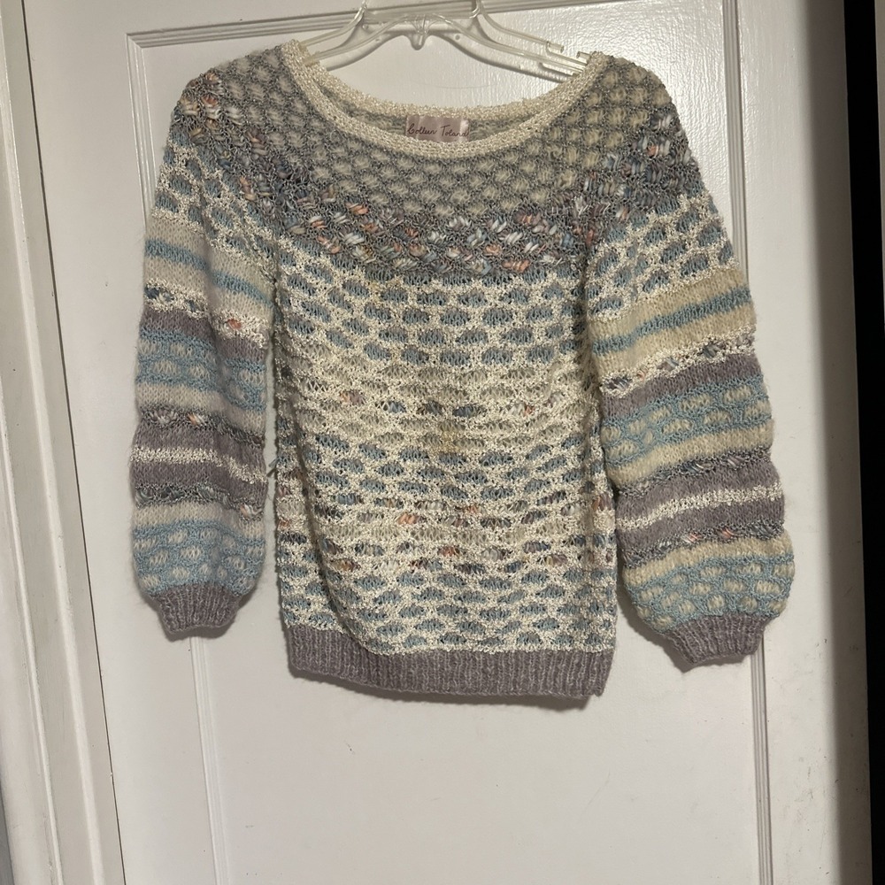 Vintage Colleen Toland San Francisco Sweater Sz Large hand knit GORGEOUS Rare!